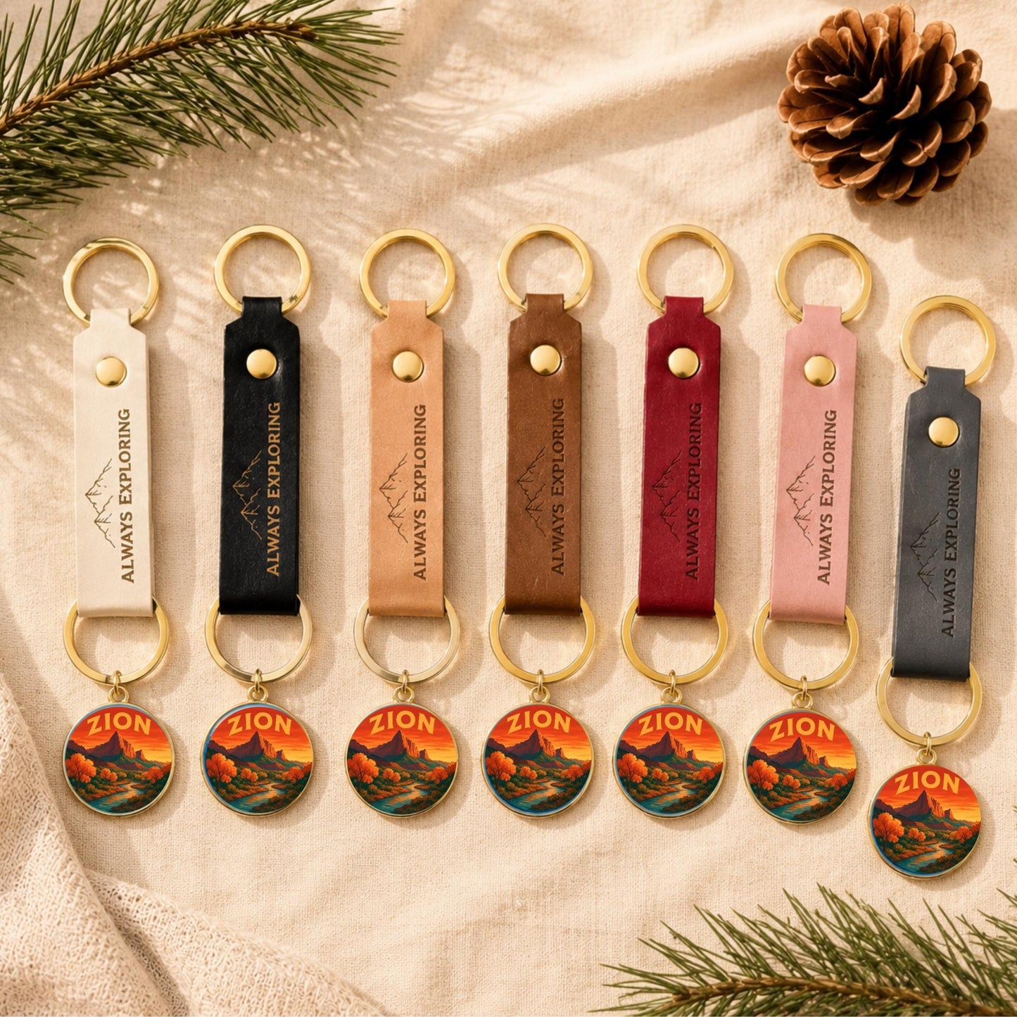 Zion National Park Charm - Zion Keychain - Zion Souvenir - Zion Gift - National Park Charm - Hiking Gift - Nature Lover Gift