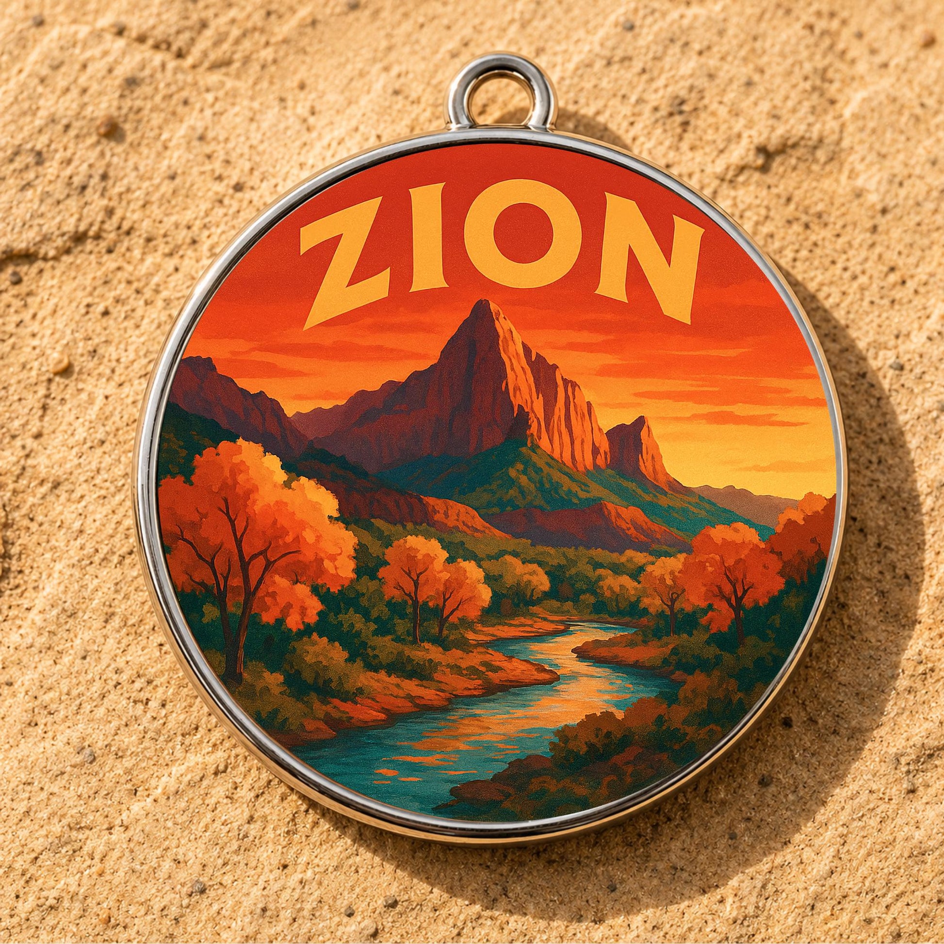 Zion National Park Charm - Zion Keychain - Zion Souvenir - Zion Gift - National Park Charm - Hiking Gift - Nature Lover Gift