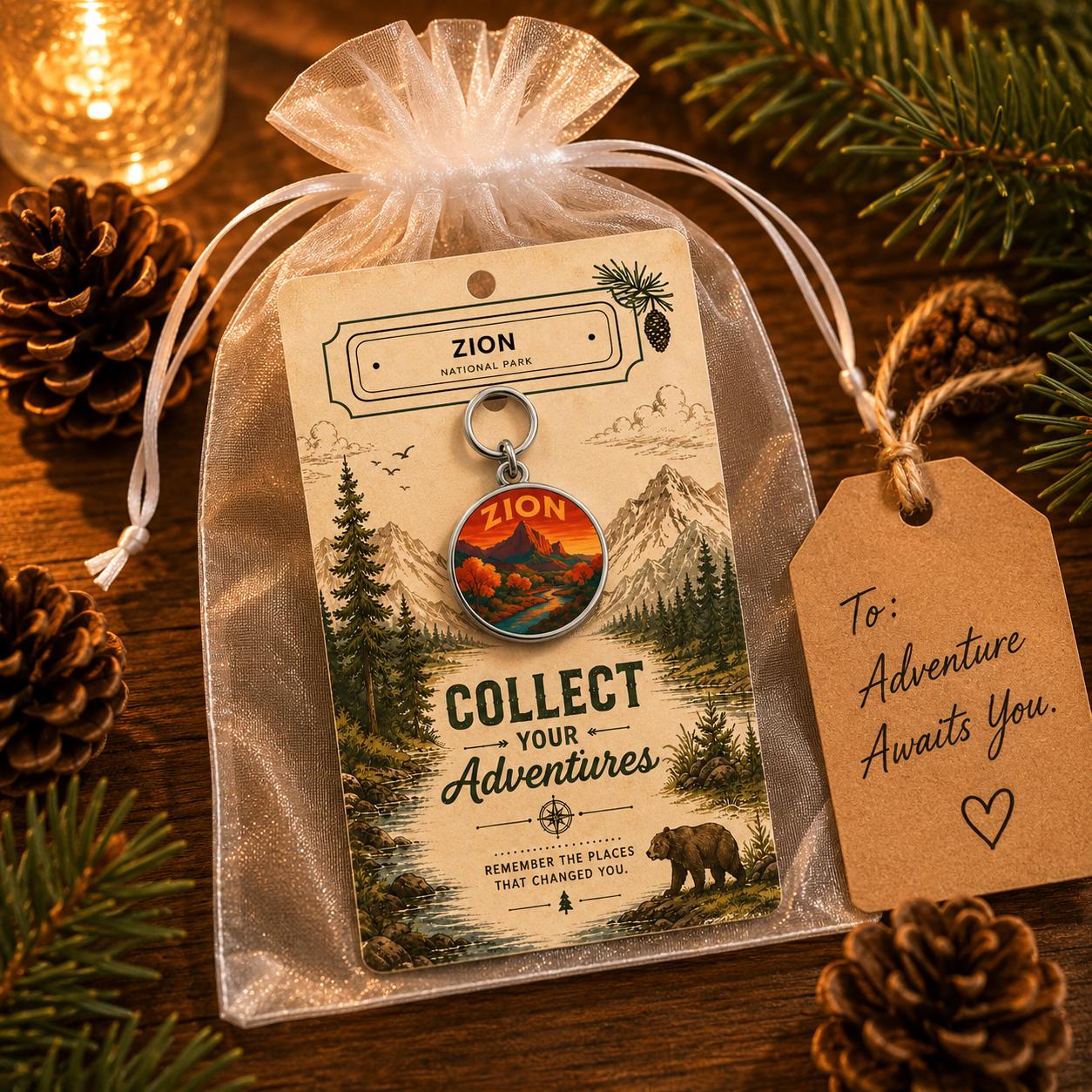 Zion National Park Charm - Zion Keychain - Zion Souvenir - Zion Gift - National Park Charm - Hiking Gift - Nature Lover Gift
