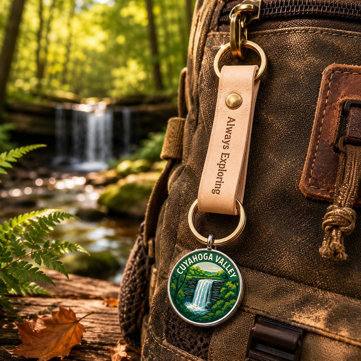 Cuyahoga Valley National Park Charm | CVNP Keychain | Ohio Hiking Gift | National Park Souvenir | Nature Lover Gift | Ohio Gift