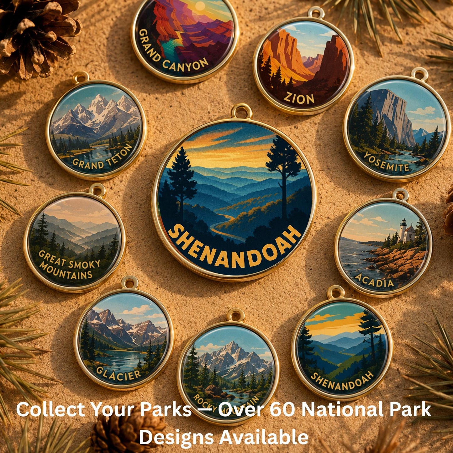 Shenandoah National Park Charm | Shenandoah Keychain | Virginia Hiking Gift | National Park Souvenir | Nature Lover Gift | Virginia Gift