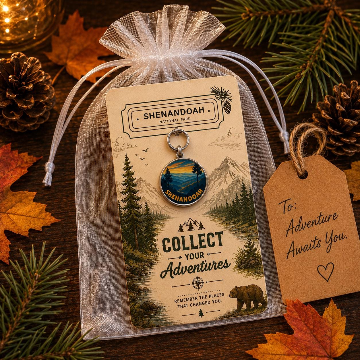 Shenandoah National Park Charm | Shenandoah Keychain | Virginia Hiking Gift | National Park Souvenir | Nature Lover Gift | Virginia Gift