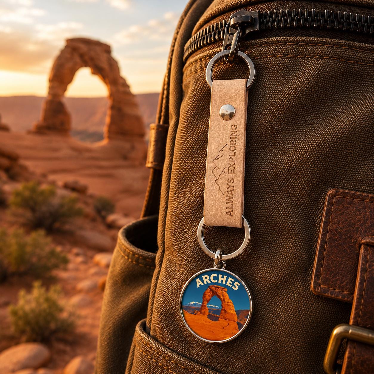 Arches National Park Charm | Arches Keychain |Utah Hiking Gift | National Park Souvenir | Nature Lover Gift | Utah Gift