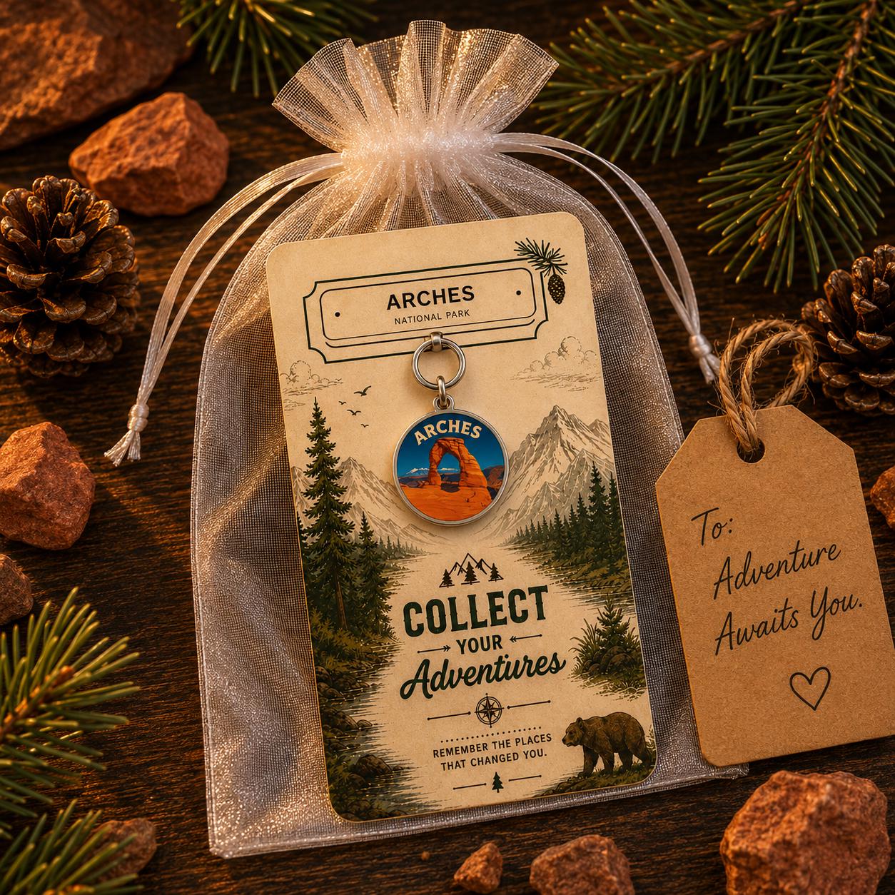 Arches National Park Charm | Arches Keychain |Utah Hiking Gift | National Park Souvenir | Nature Lover Gift | Utah Gift