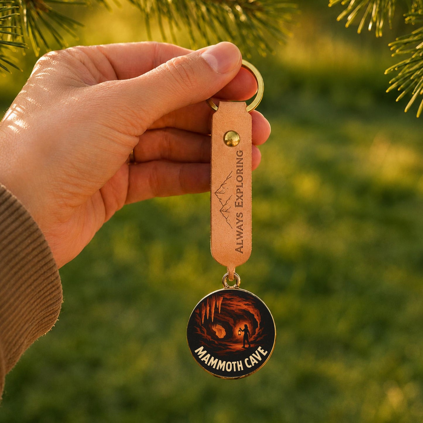 Mammoth Cave National Park Charm | Mammoth Cave Keychain | Kentucky Hiking Gift | National Park Souvenir | Nature Lover Gift | Kentucky Gift