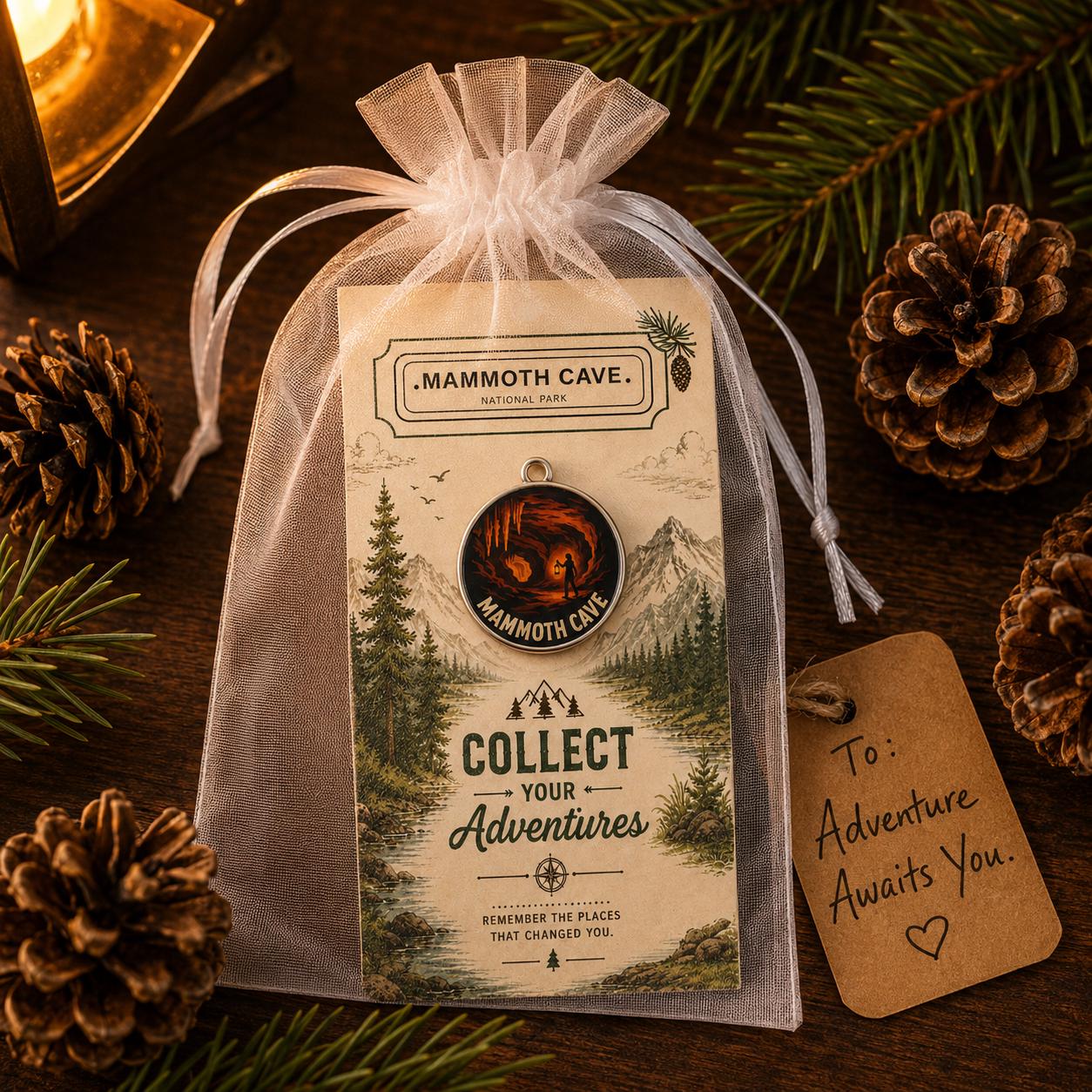 Mammoth Cave National Park Charm | Mammoth Cave Keychain | Kentucky Hiking Gift | National Park Souvenir | Nature Lover Gift | Kentucky Gift