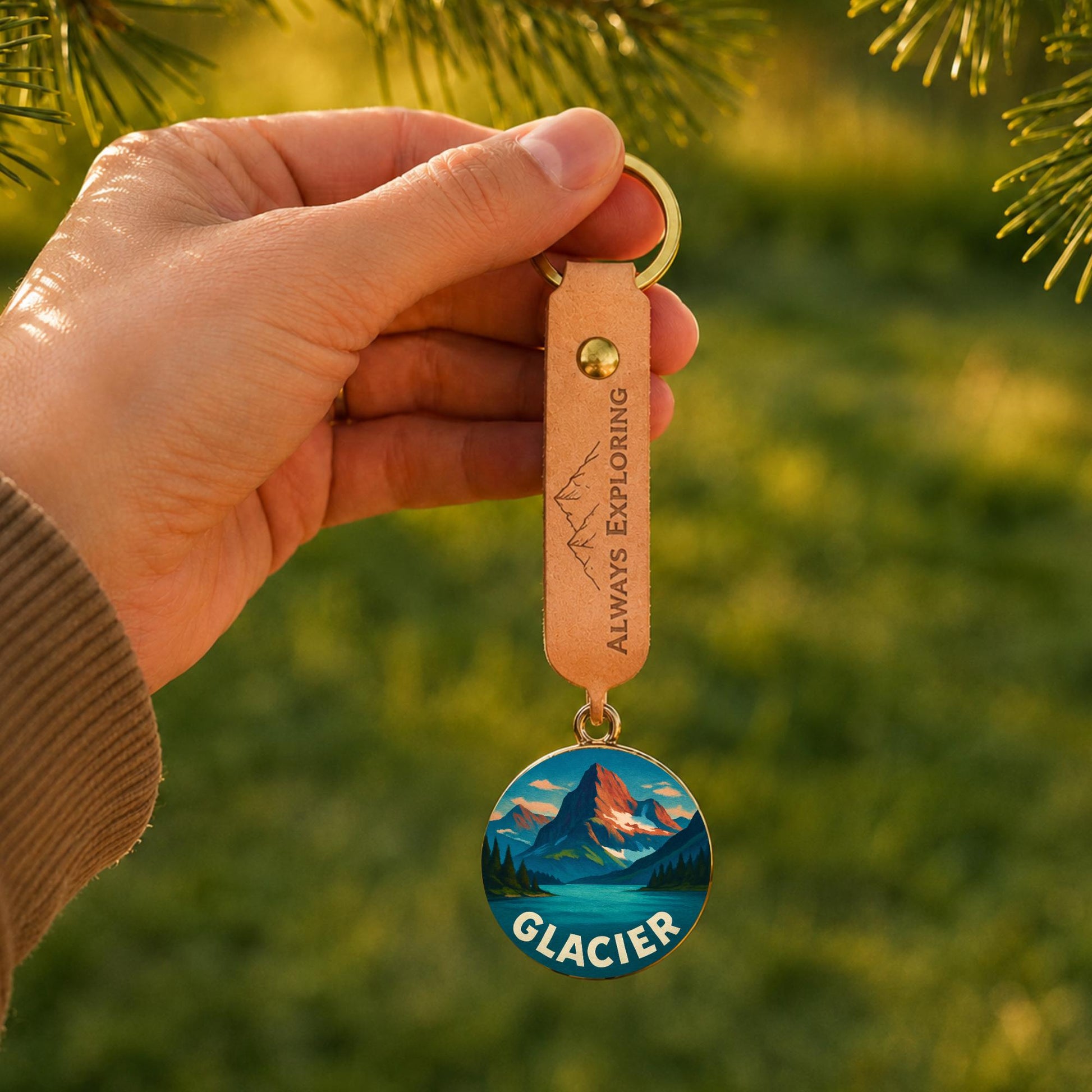Glacier National Park Charm | Glacier Keychain | Montana Hiking Gift | National Park Souvenir | Nature Lover Gift | Montana Gift