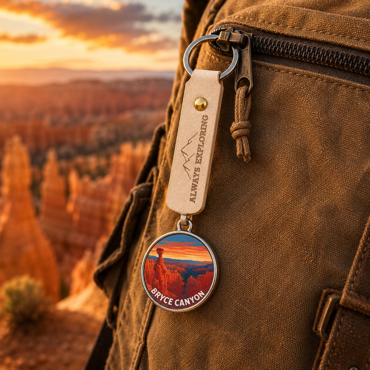 Bryce Canyon National Park Charm | Bryce Canyon Keychain | Utah Hiking Gift | National Park Souvenir | Nature Lover Gift | Utah Gift