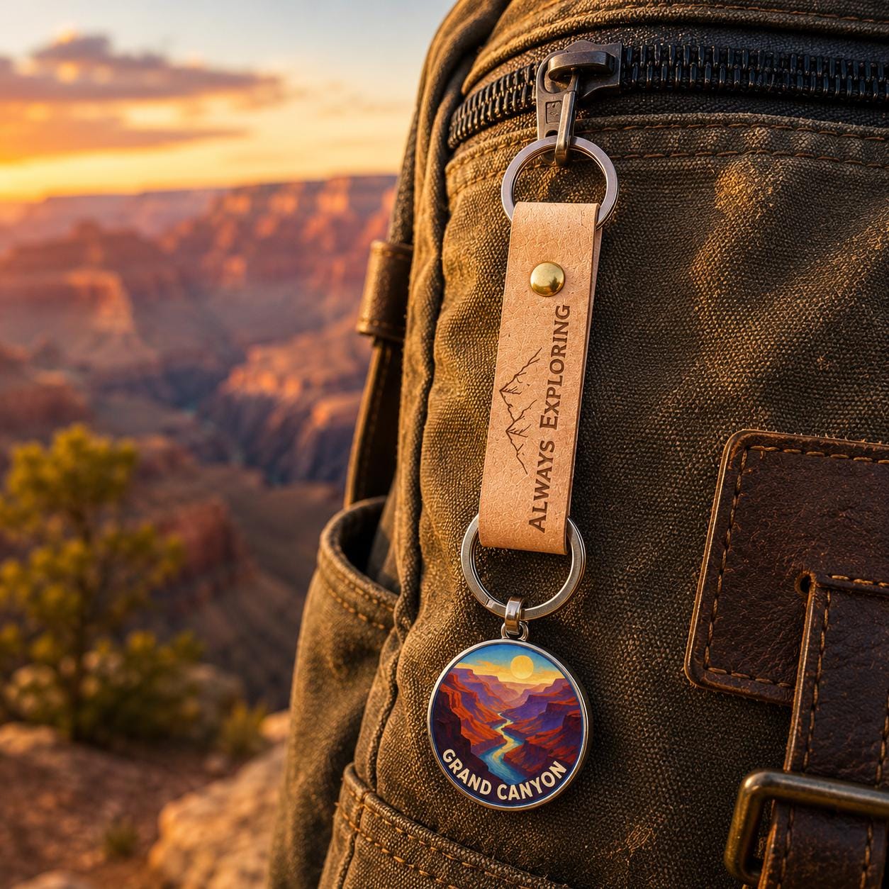 Grand Canyon National Park Charm | Grand Canyon Keychain | Arizona Hiking Gift | National Park Souvenir | Nature Lover Gift | Arizona Gift