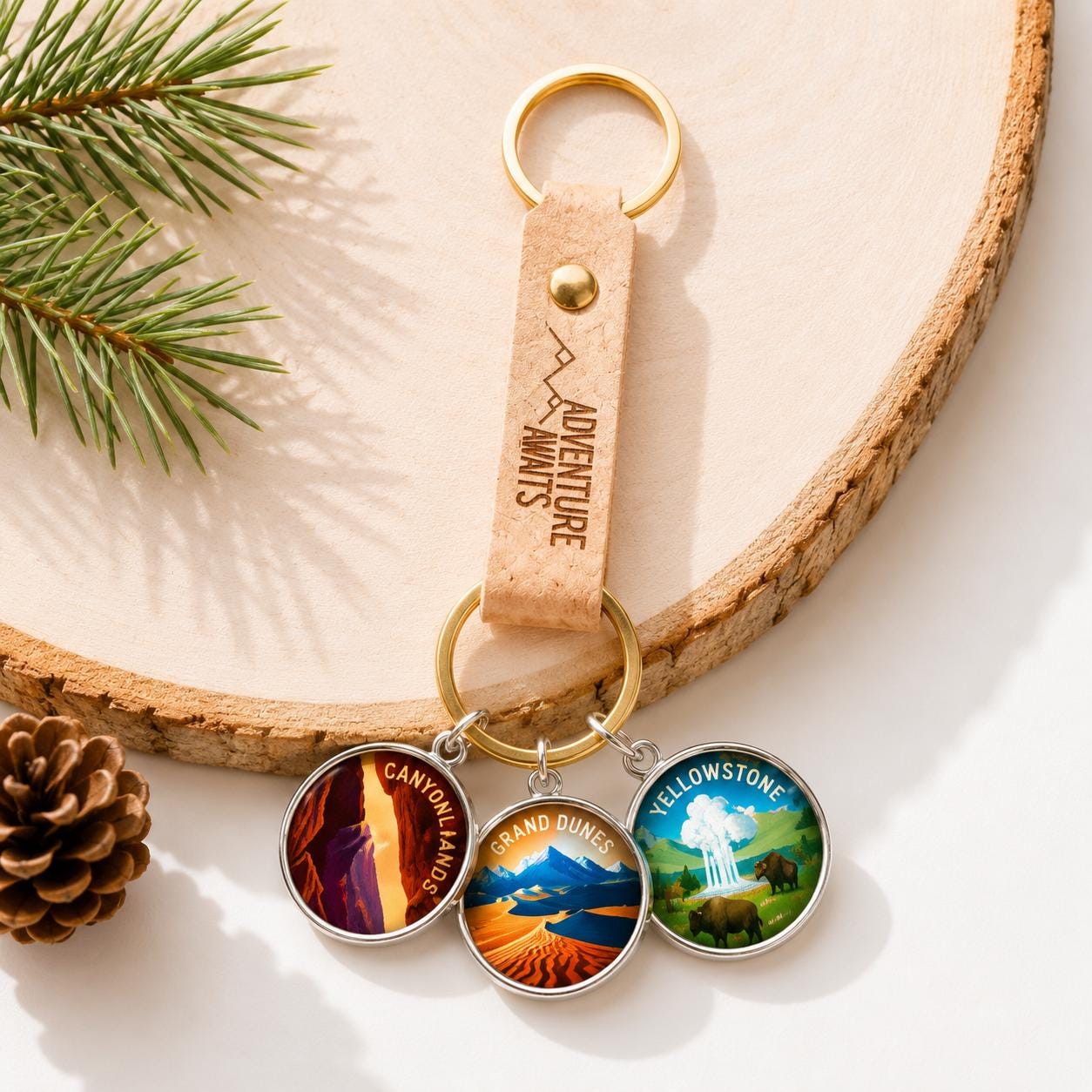 National Park Keychain Set | Personalized Travel Gift | Hiking Gift | National Park Lover Gift, Travel Keepsakes