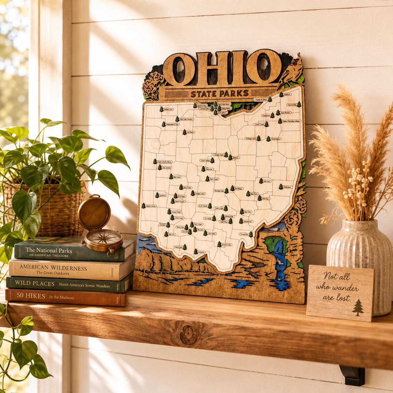 Personalized Missouri State Parks Map | MO Travel Tracker | Layered Wood Adventure Keepsake | Hiking & Camping Gift | Missouri Wall Art