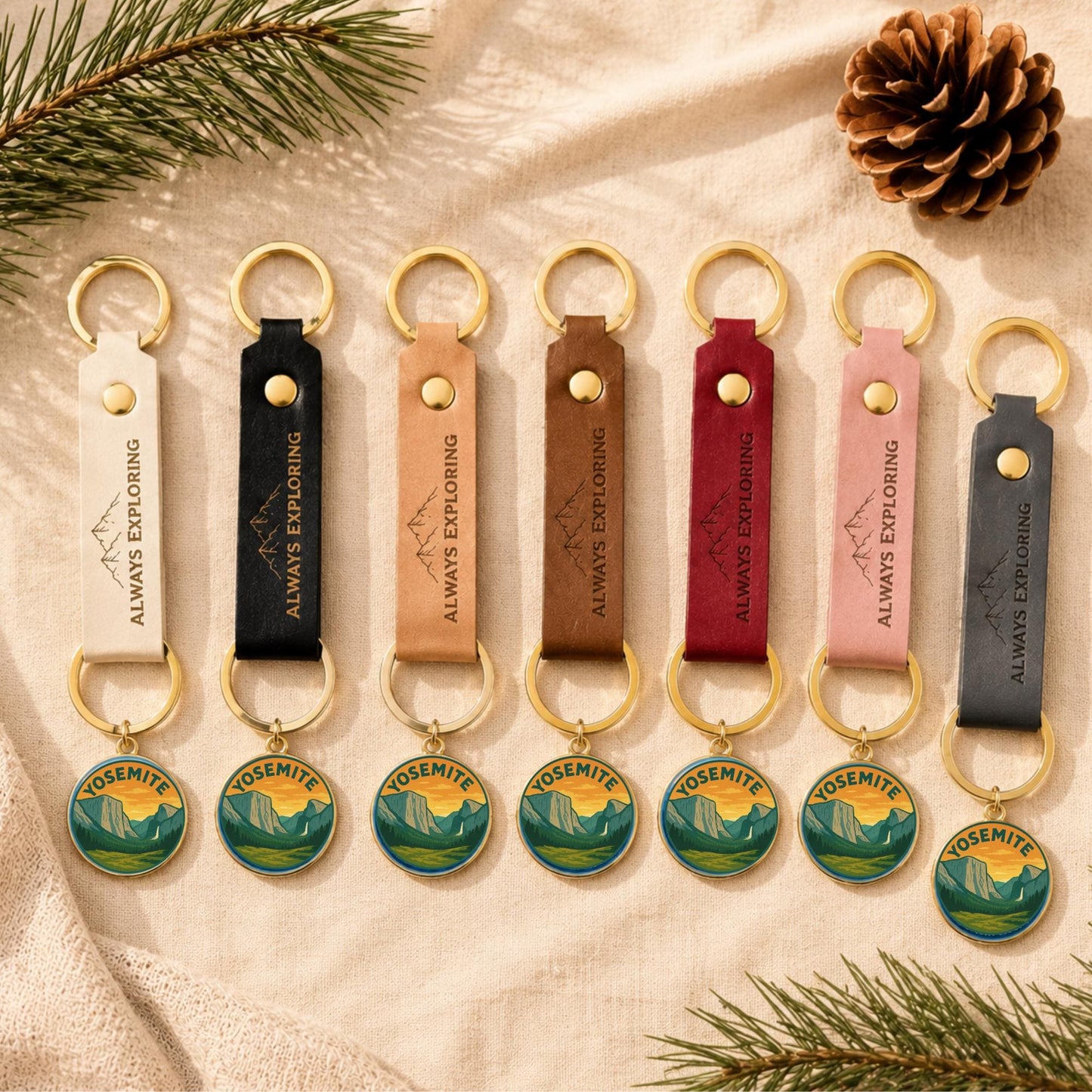 Yosemite National Park Charm - Yosemite Keychain - Yosemite Souvenir - Yosemite Gift - National Park Charm - Hiking Gift - Nature Lover Gift