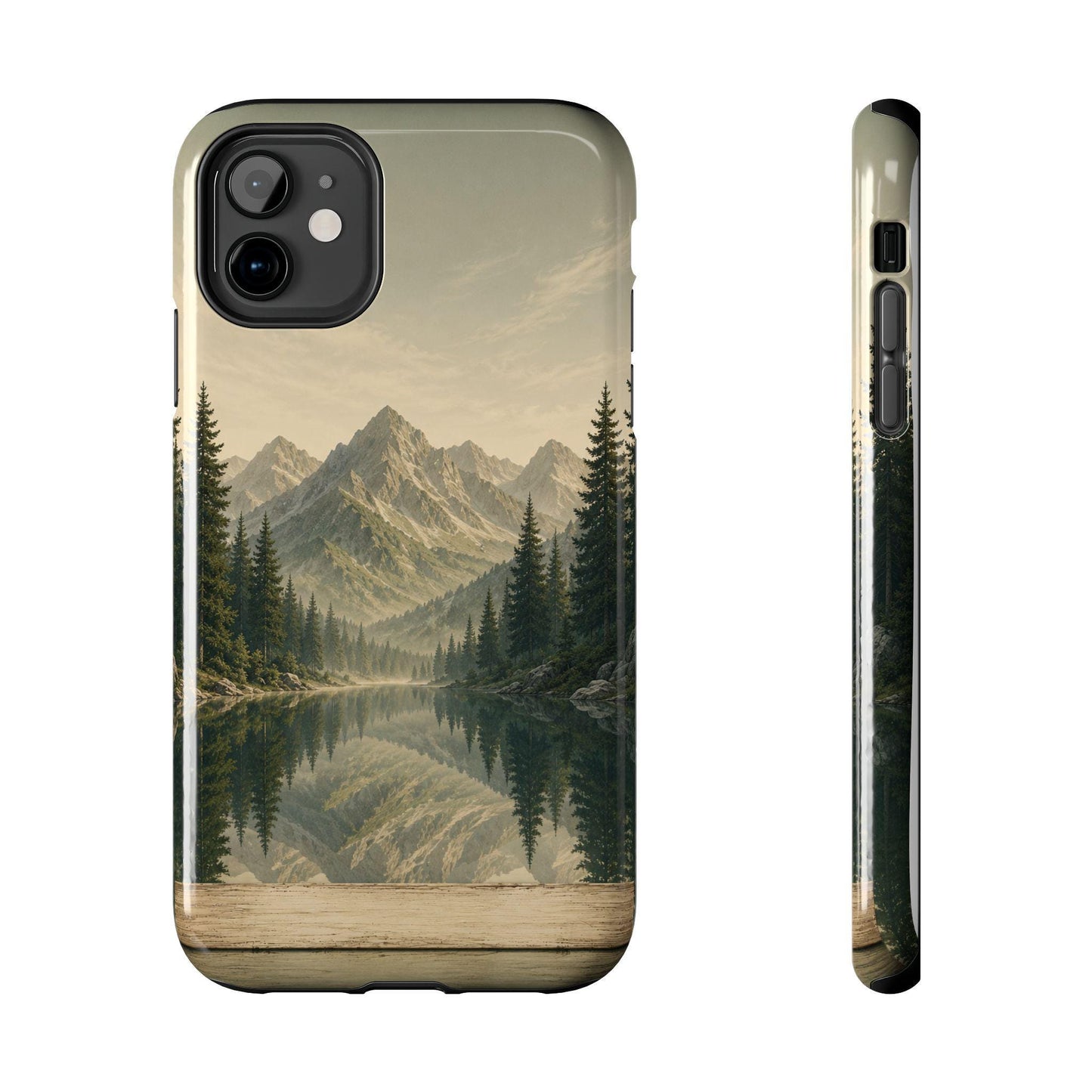 Personalized Lake Phone Case — Custom Name Tough Case iPhone Samsung — Nature Gift for Outdoor Lake Lover