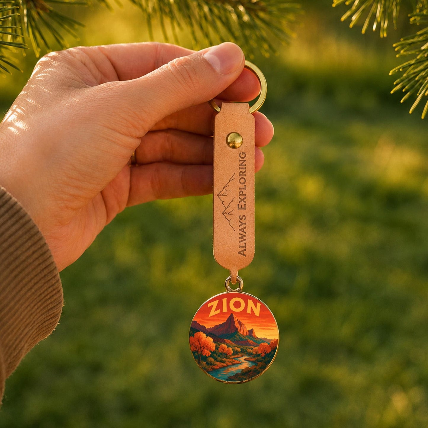 Zion National Park Charm - Zion Keychain - Zion Souvenir - Zion Gift - National Park Charm - Hiking Gift - Nature Lover Gift