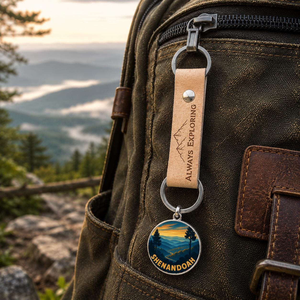 Shenandoah National Park Charm | Shenandoah Keychain | Virginia Hiking Gift | National Park Souvenir | Nature Lover Gift | Virginia Gift