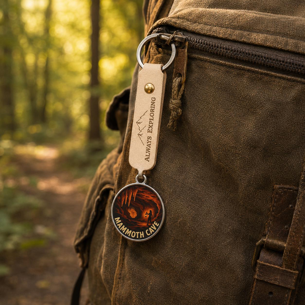 Mammoth Cave National Park Charm | Mammoth Cave Keychain | Kentucky Hiking Gift | National Park Souvenir | Nature Lover Gift | Kentucky Gift