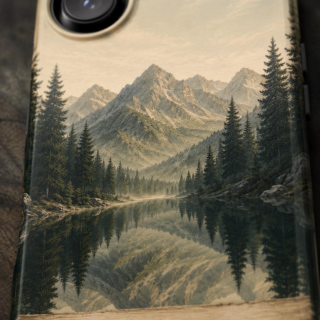 Personalized Lake Phone Case — Custom Name Tough Case iPhone Samsung — Nature Gift for Outdoor Lake Lover
