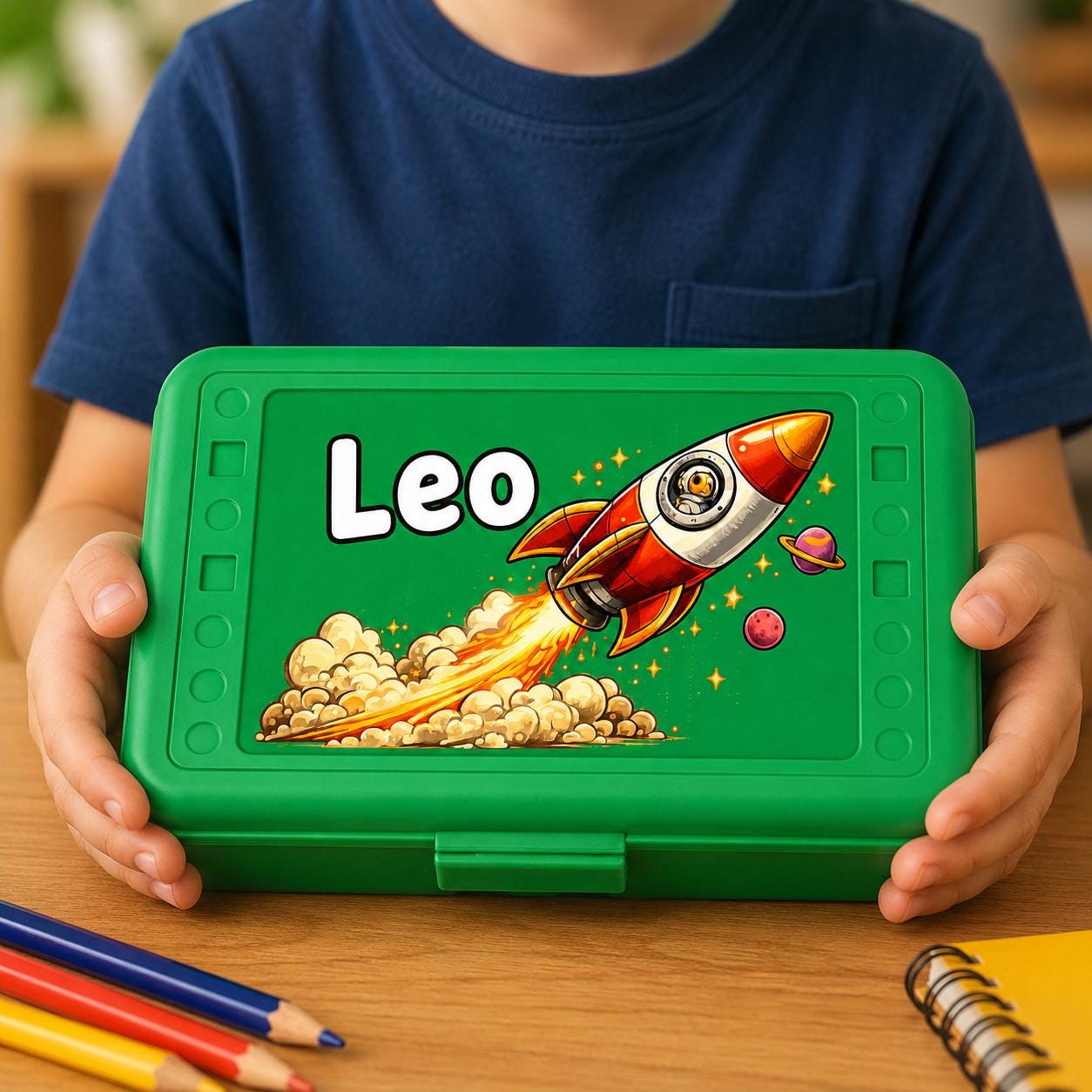 Personalized Tractor Pencil Box, Custom Name School Supply Box for Kids, Kindergarten Boy Back to School Gift, Farm Pencil Case, Art Box