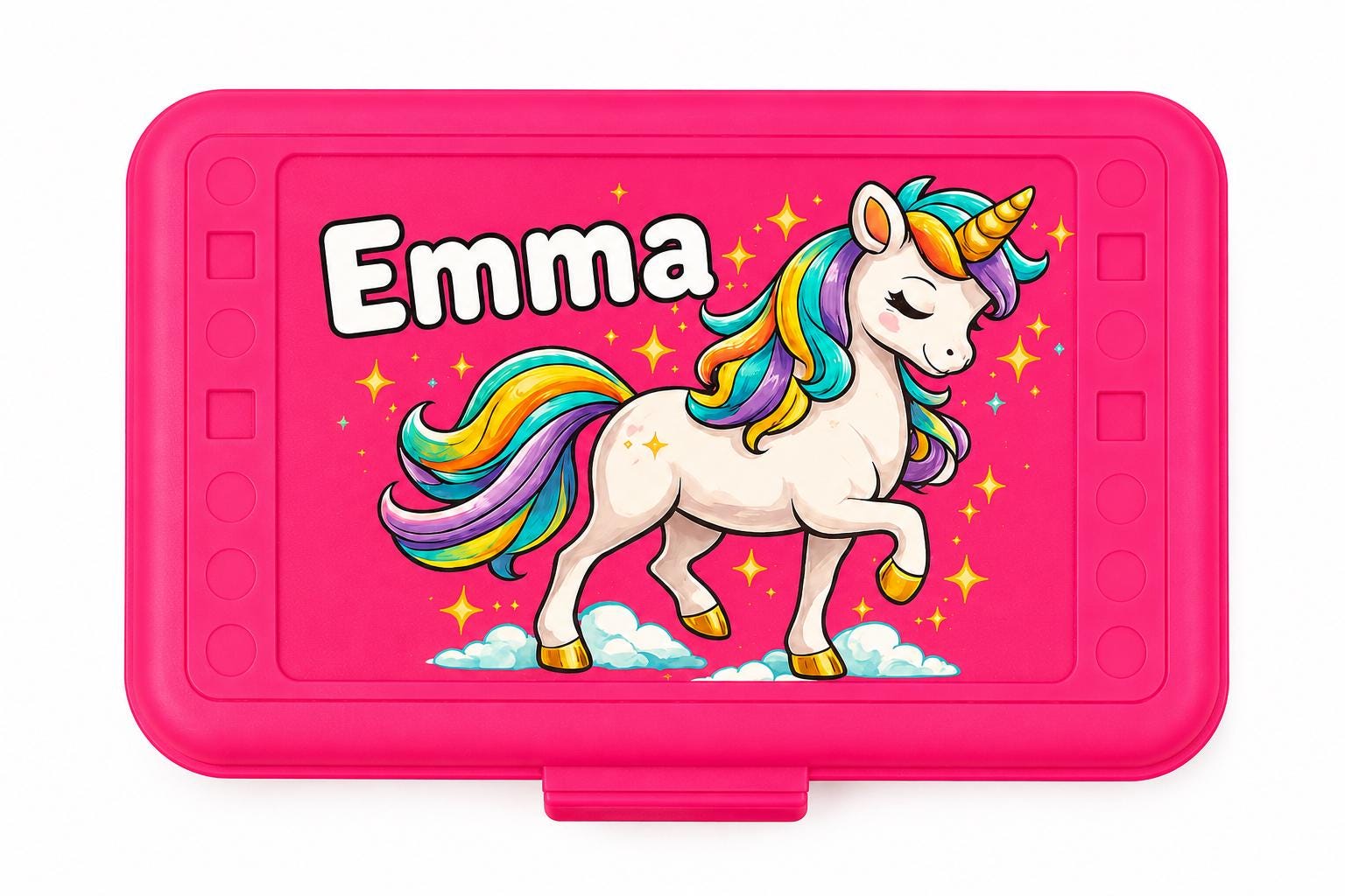 Personalized Unicorn Pencil Box, Custom Name School Supply Box for Kids, Kindergarten Boy Back to School Gift, Unicorn Pencil Case, Art Box