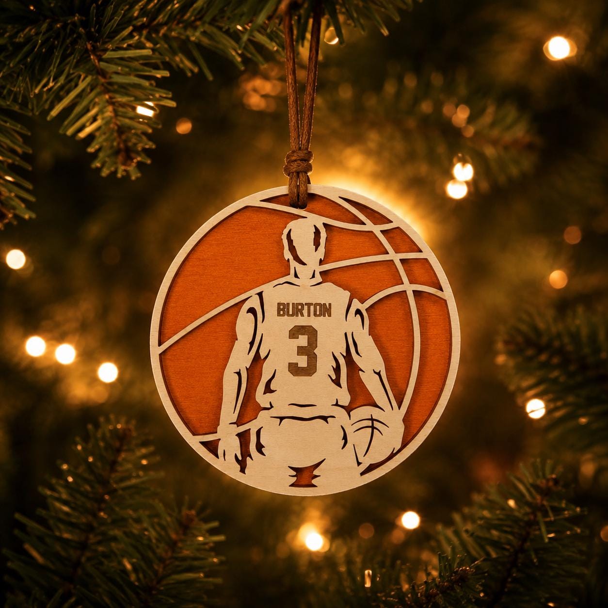 Personalized Basketball Ornament, Custom Basketball Player Christmas Ornament, Kids Basketball Gift, Athlete Keepsake, Team Coach Gift