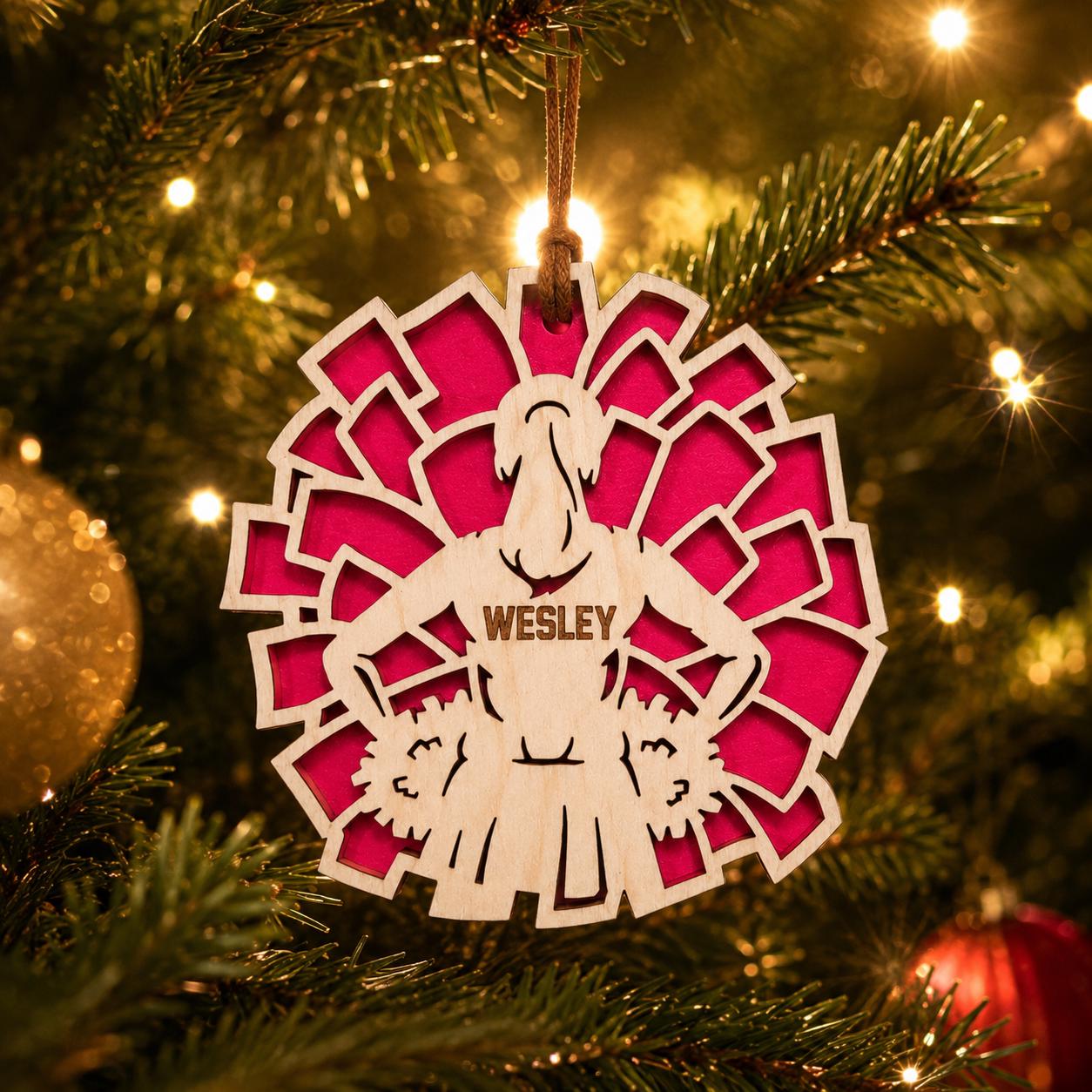 Personalized Cheer Ornament, Custom Cheerleader Christmas Ornament, Boy Girl Cheer Team Squad Gift, Cheerleading Keepsake, Coach Gift
