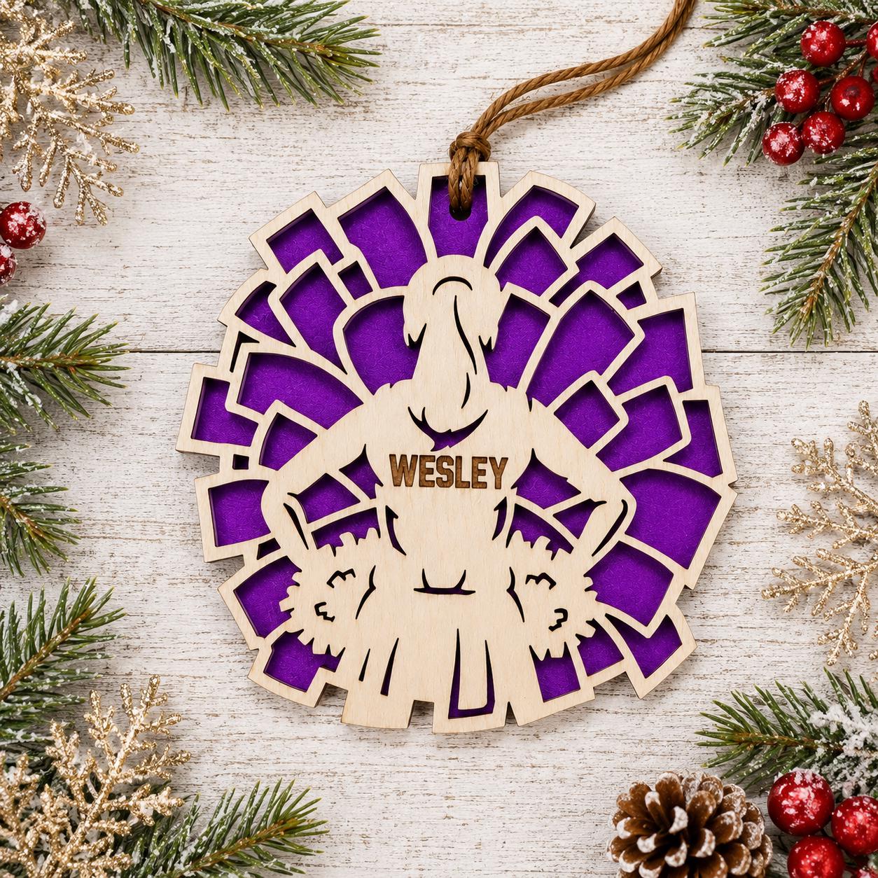 Personalized Cheer Ornament, Custom Cheerleader Christmas Ornament, Boy Girl Cheer Team Squad Gift, Cheerleading Keepsake, Coach Gift