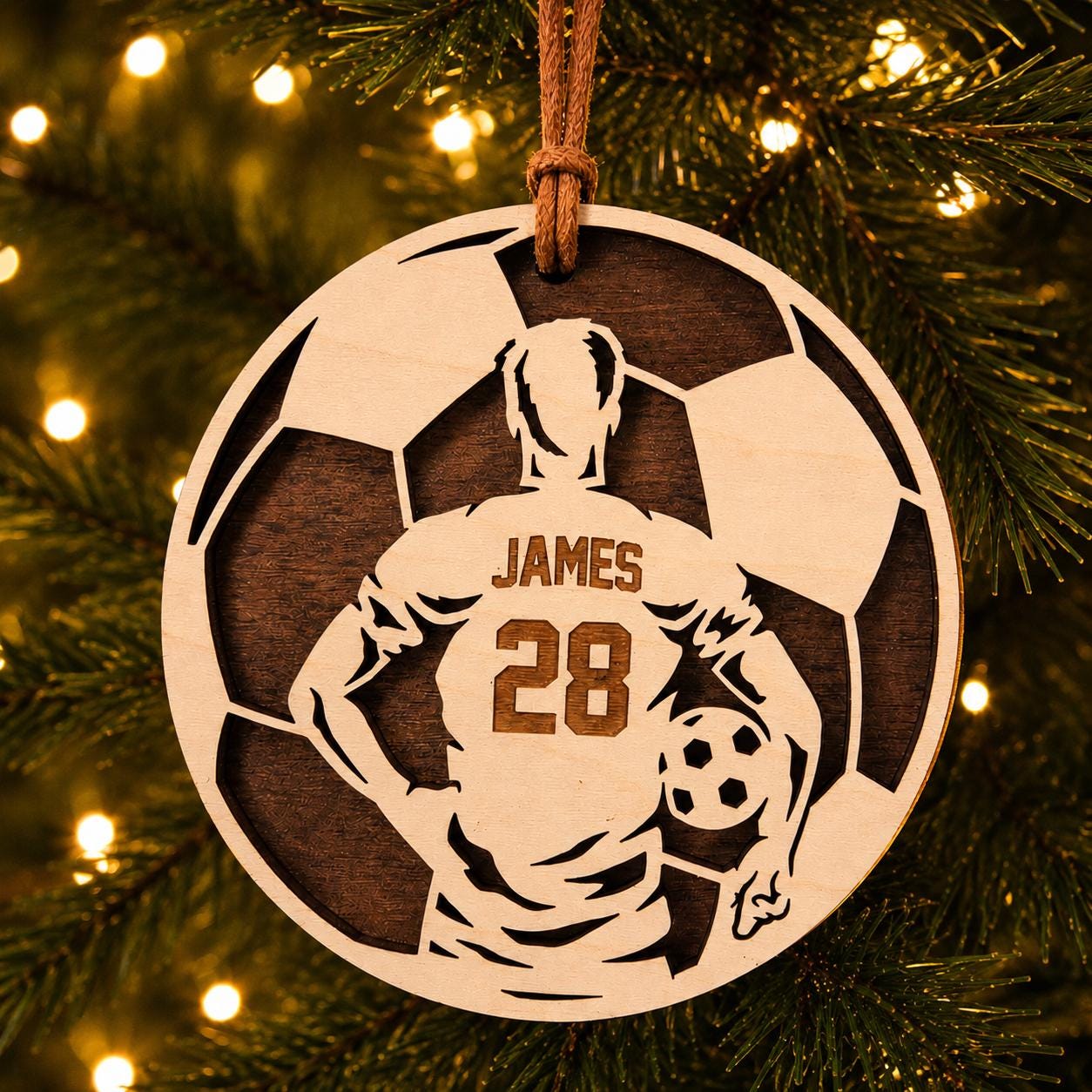 Personalized Soccer Ornament, Custom Soccer Player Christmas Ornament, Kids Soccer Gift, Boy Girl Soccer Keepsake, Team Coach Gift