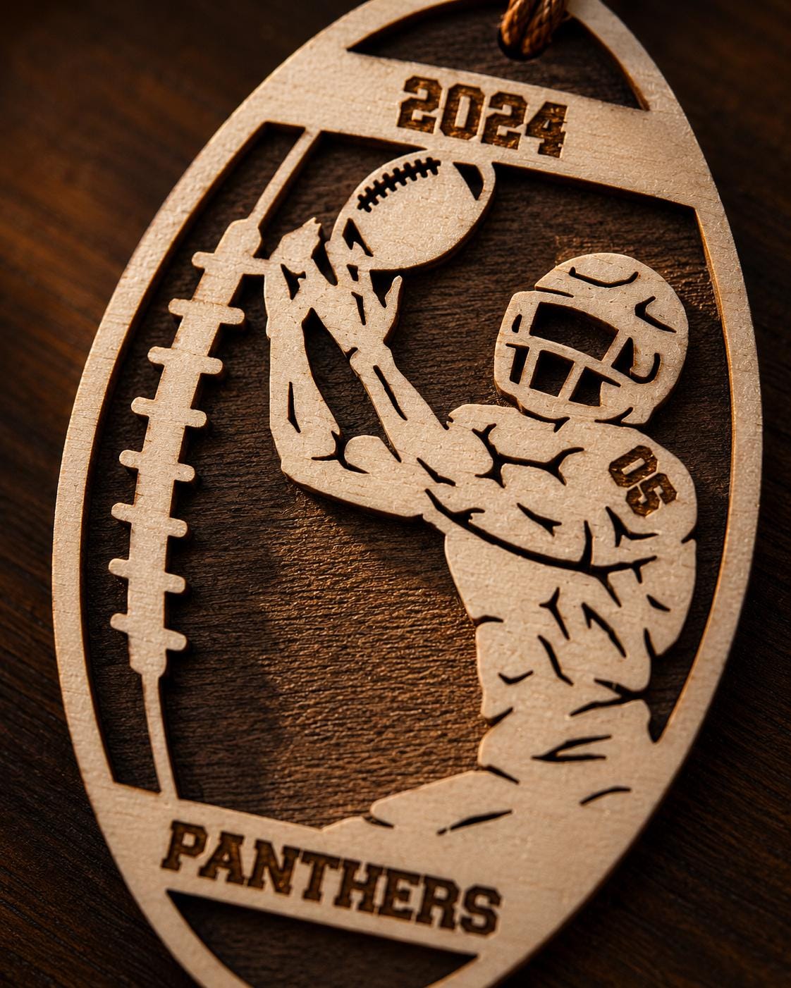 Personalized Football Ornament, Custom Football Player Christmas Ornament, Kids Football Gift, Boy Football Keepsake, Team Coach Gift