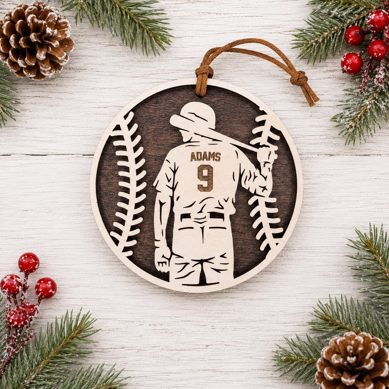 Personalized Baseball Ornament, Custom Baseball Softball Player Christmas Ornament, Kids Baseball Gift, Team Coach Keepsake, Senior Night