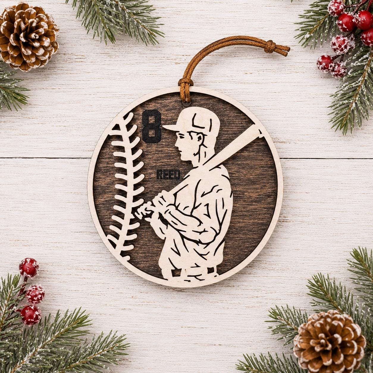 Personalized Baseball Ornament, Custom Baseball Softball Player Christmas Ornament, Kids Baseball Gift, Team Coach Keepsake, Senior Night