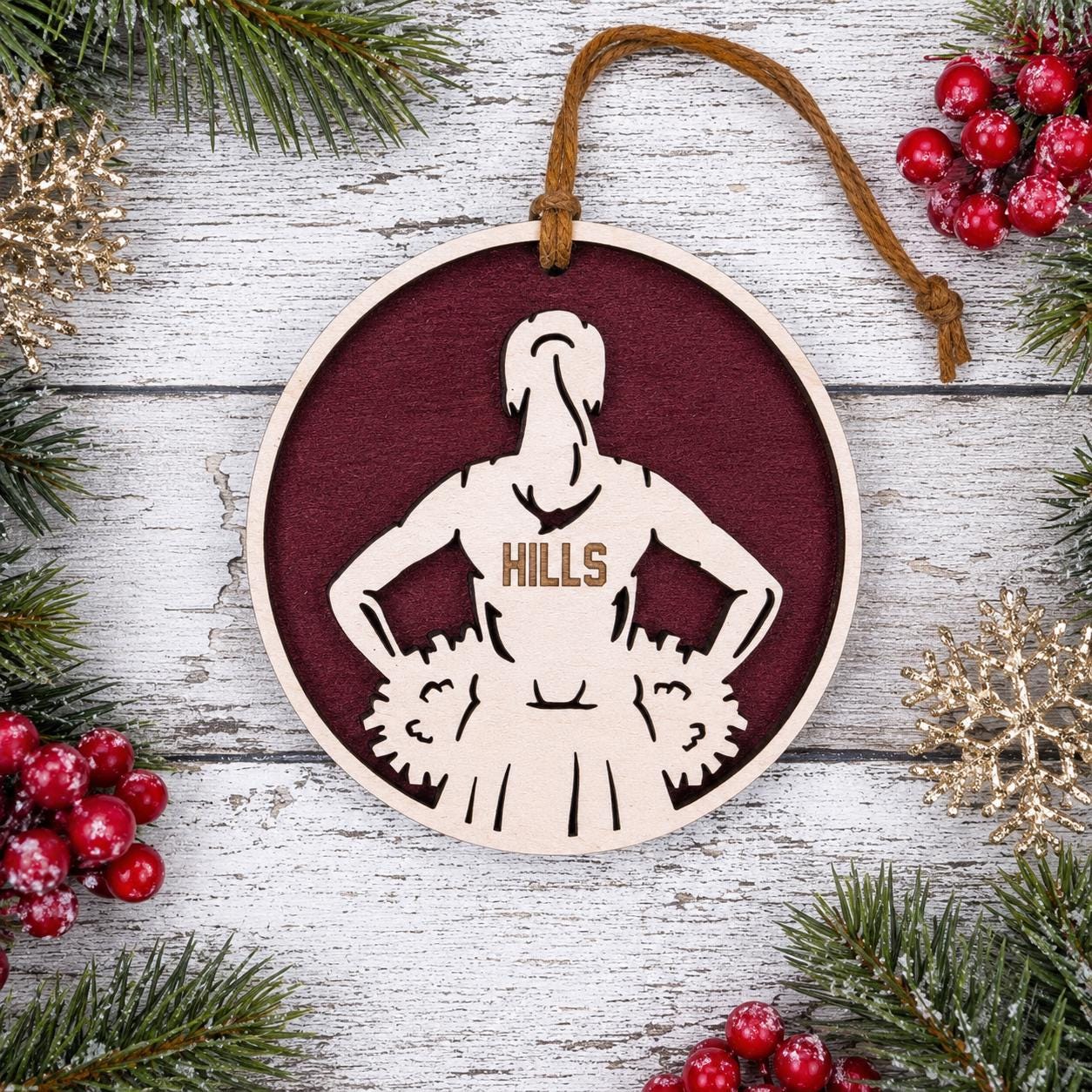 Personalized Cheer Ornament, Custom Cheerleader Christmas Ornament, Boy Girl Cheer Team Squad Gift, Cheerleading Keepsake, Coach Gift