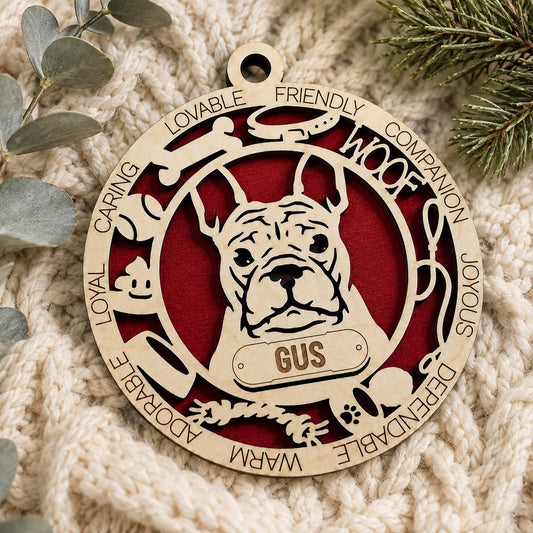 Personalized Labrador Ornament, Custom Dog Christmas Ornament, Lab Name Ornament, Dog Lover Gift, Pet Ornament, Labrador Retriever Gift