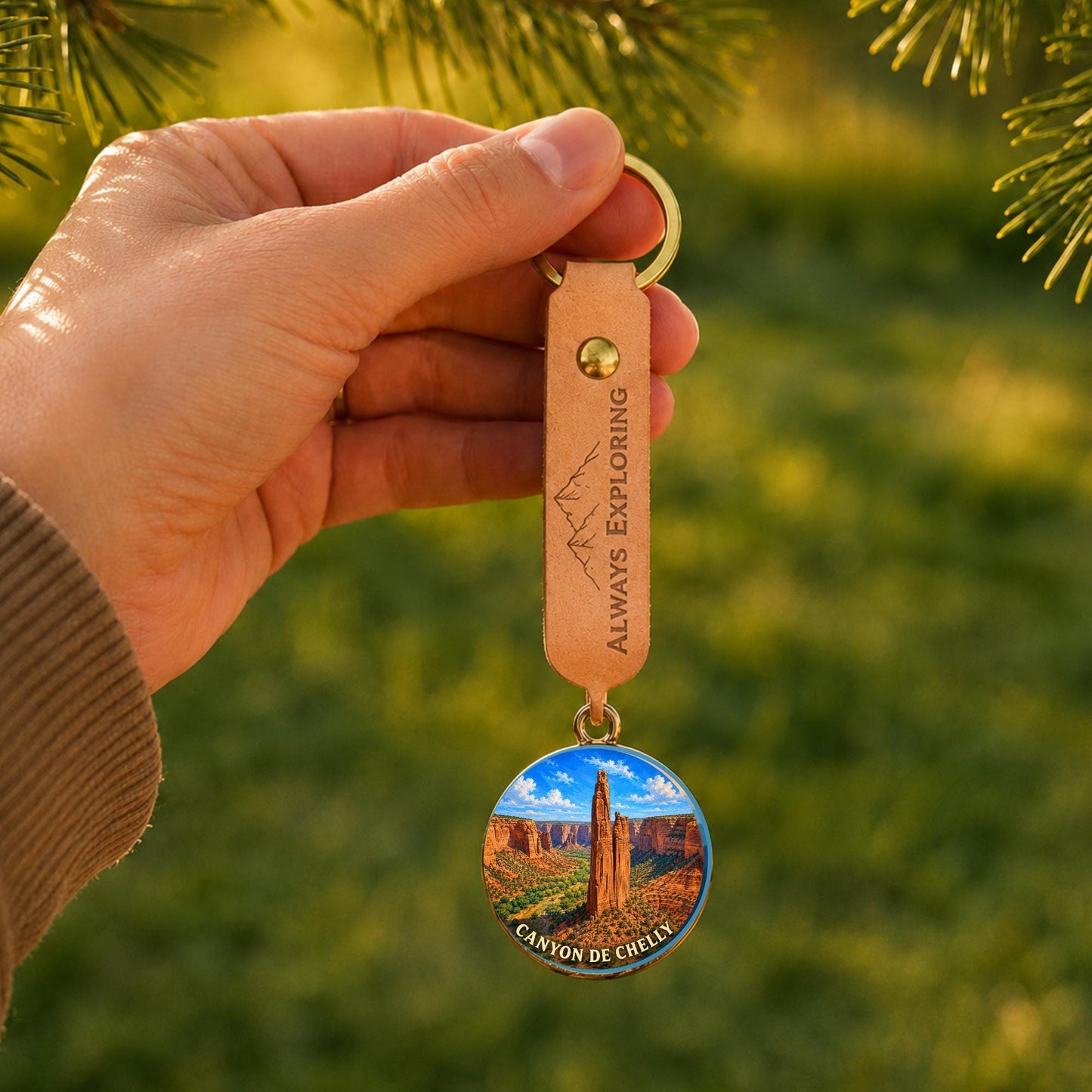 Canyon de Chelly Keychain, National Monument Charm Keychain, Personalized Engraved Gift, Arizona Souvenir, Adventure Travel Gift