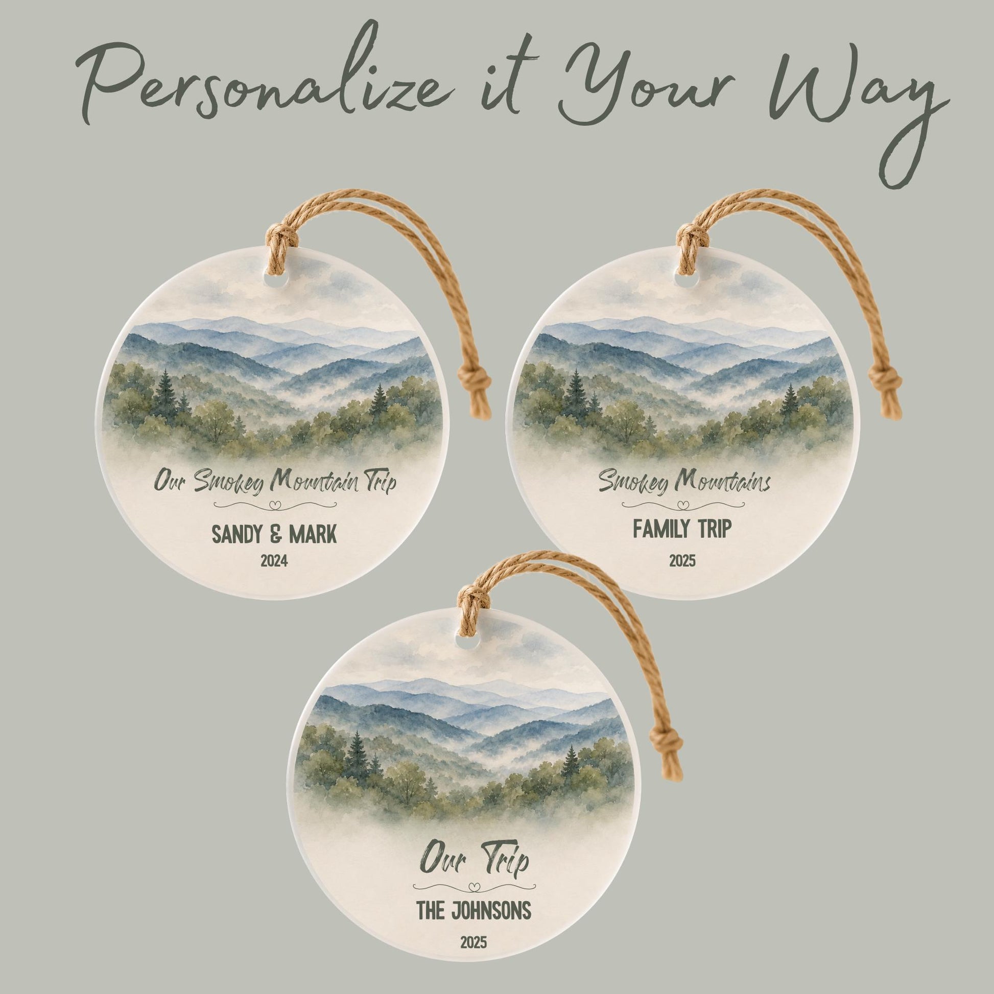 Great Smoky Mountains National Park Ornament,Personalized Christmas Ornament, National Park Gift, Hiking Gift, Family Adventure Keepsake2026