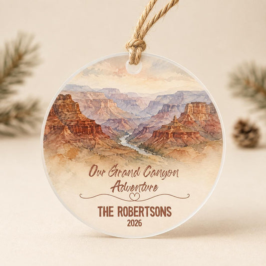 Grand Canyon National Park Ornament, Personalized Christmas Ornament, National Park Gift, Hiking Gift, Custom Family Adventure Keepsake 2026