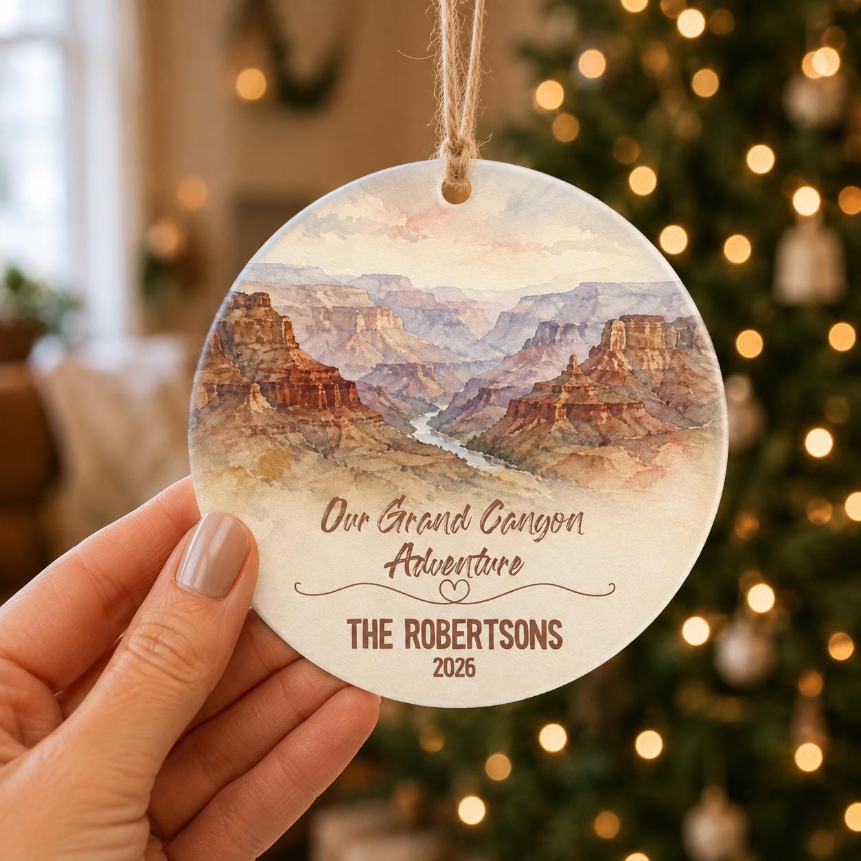 Grand Canyon National Park Ornament, Personalized Christmas Ornament, National Park Gift, Hiking Gift, Custom Family Adventure Keepsake 2026