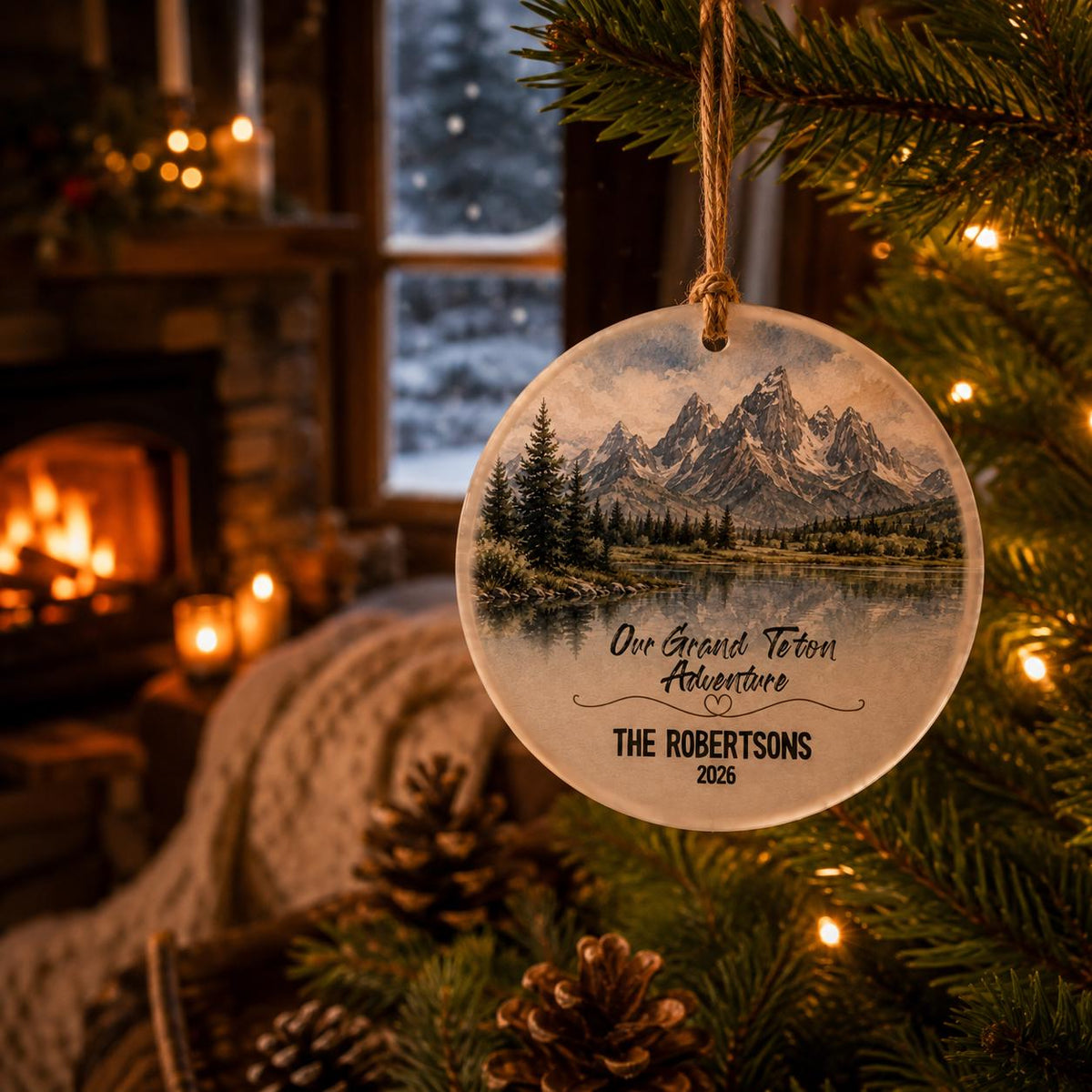 Grand Teton National Park Ornament, Personalized Christmas Ornament, National Park Gift, Hiking Gift, Custom Family Adventure Keepsake 2026