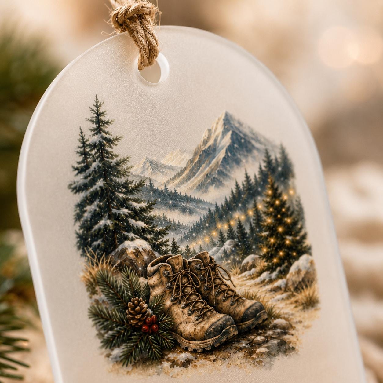 Personalized Hiking Ornament, Custom Hiker Gift, The Year I Found The Trail, Hobby Milestone Christmas Ornament, Hiking Gift