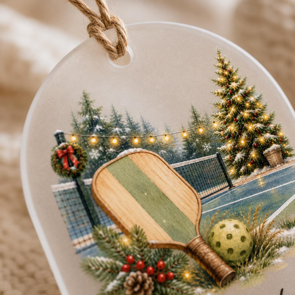 Personalized Pickleball Ornament, Custom Pickleball Gift, The Year I Got Hooked On Pickleball, Hobby Milestone Christmas Ornament