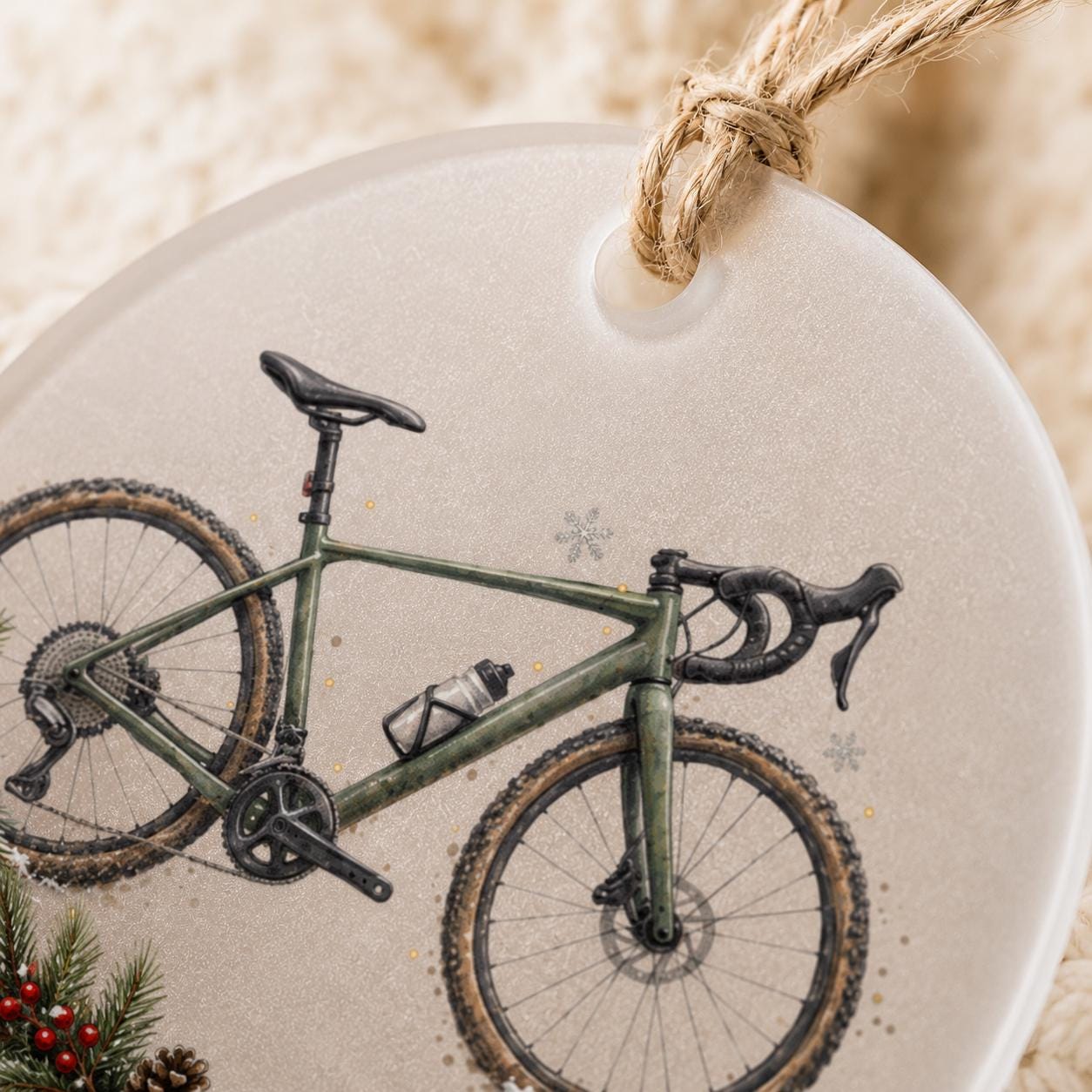Biking Ornament, Personalized Cyclist Gift, The Year I Pedaled Further, Bike Lover Christmas Ornament, Bike Rider Gift