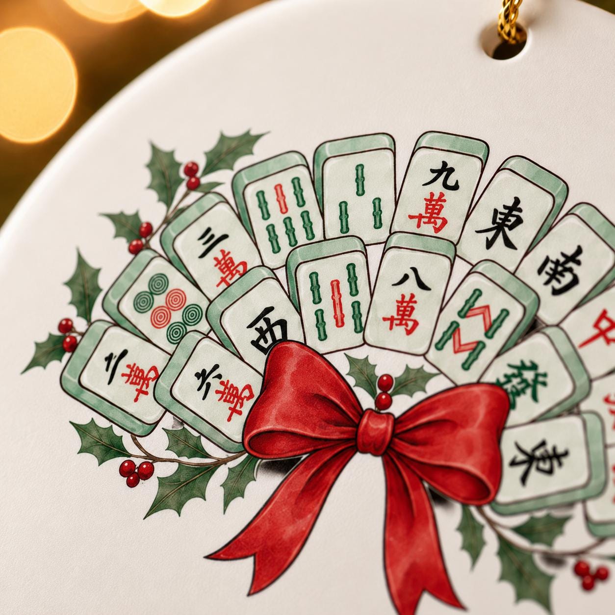 Mahjong Ornament Personalized, The Year I Learned Mahjong Gift, Custom Mahjong Christmas Ornament, Mahjong Gift For Her, Mahjong Group Gift