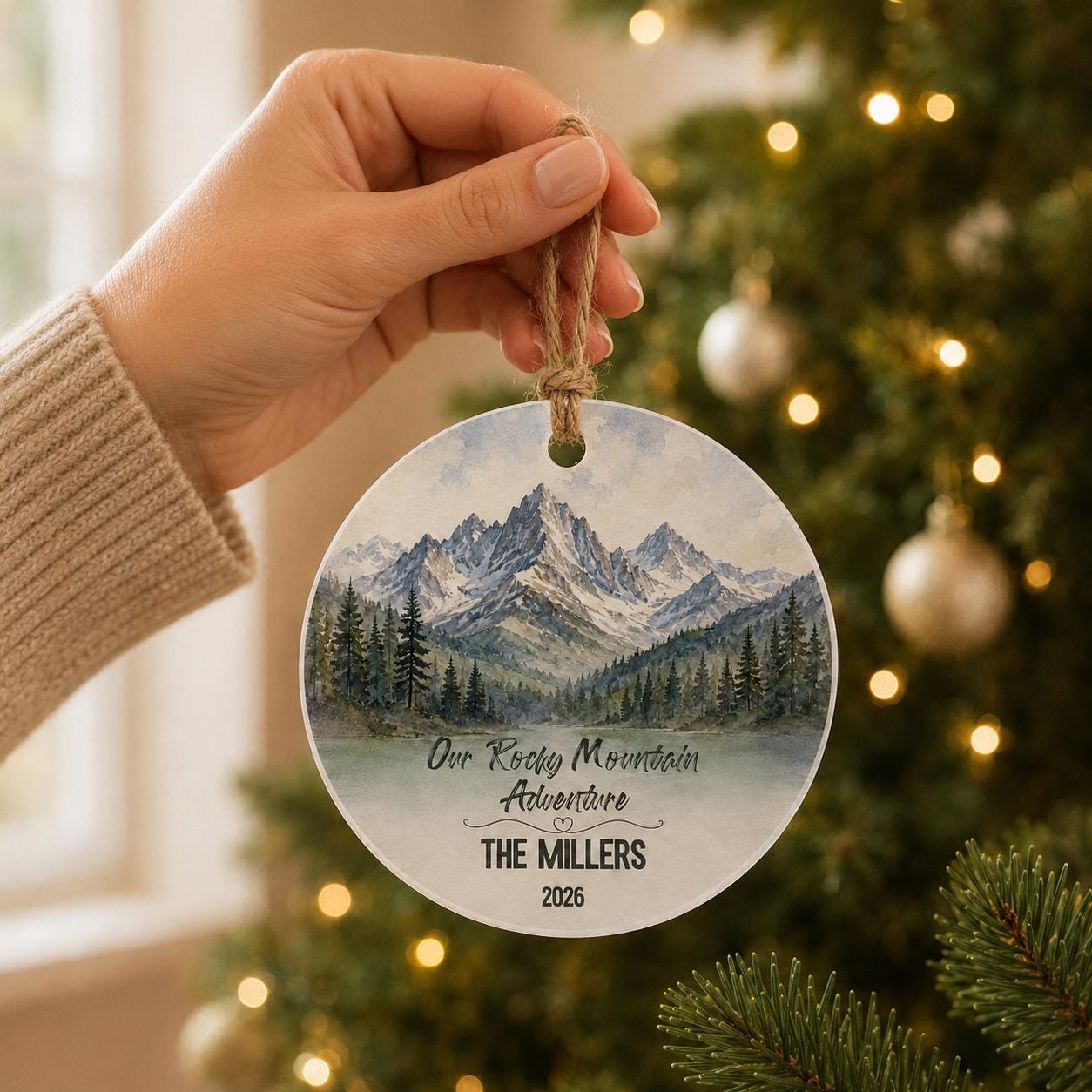 Rocky Mountain National Park Ornament, Personalized Christmas Ornament, National Park Gift, Hiking Gift, Family Adventure Keepsake 2026