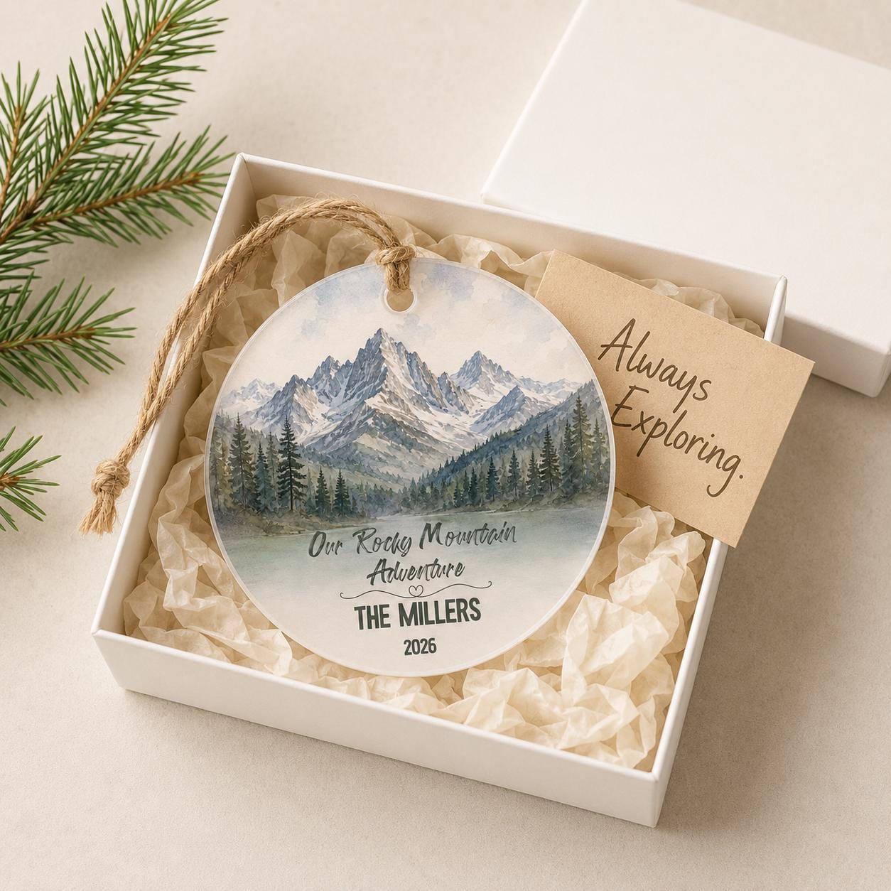 Rocky Mountain National Park Ornament, Personalized Christmas Ornament, National Park Gift, Hiking Gift, Family Adventure Keepsake 2026