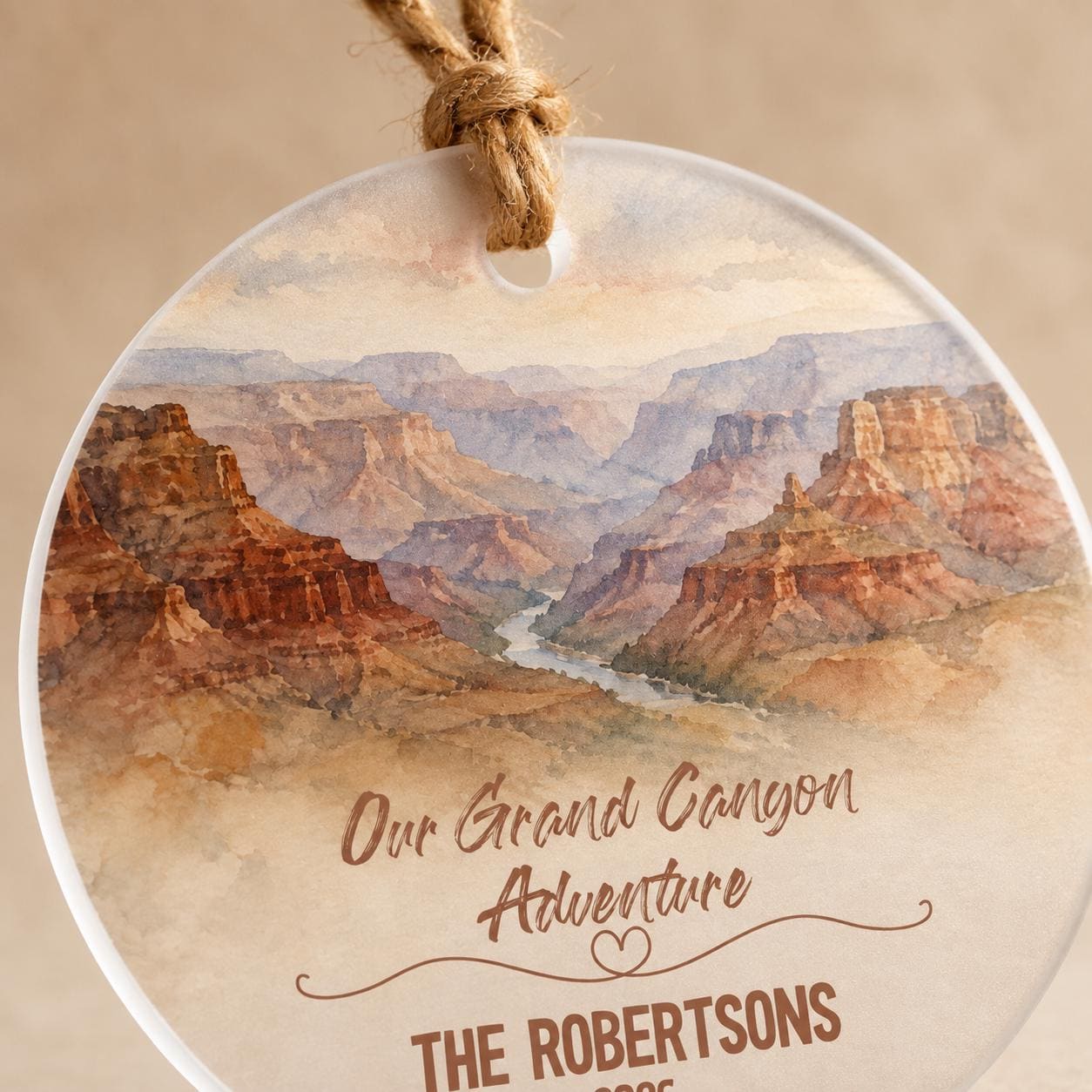 Grand Canyon National Park Ornament, Personalized Christmas Ornament, National Park Gift, Hiking Gift, Custom Family Adventure Keepsake 2026