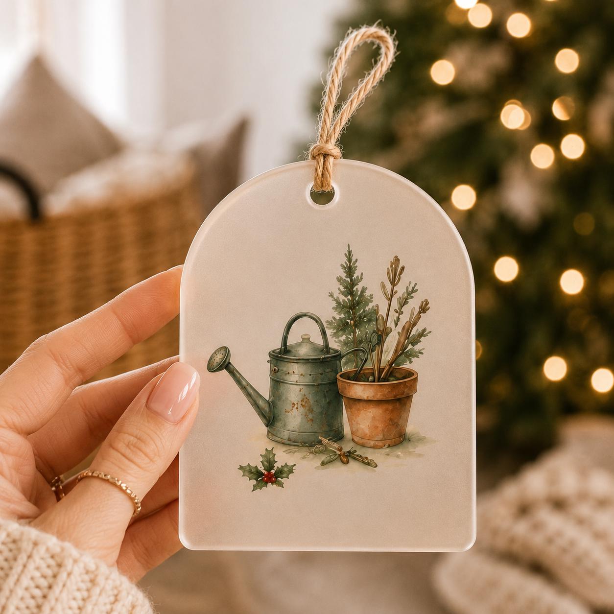 Personalized Gardening Ornament, Custom Garden Lover Gift, The Year We Watched It Grow, Hobby Milestone Christmas Ornament, Gardener Gift