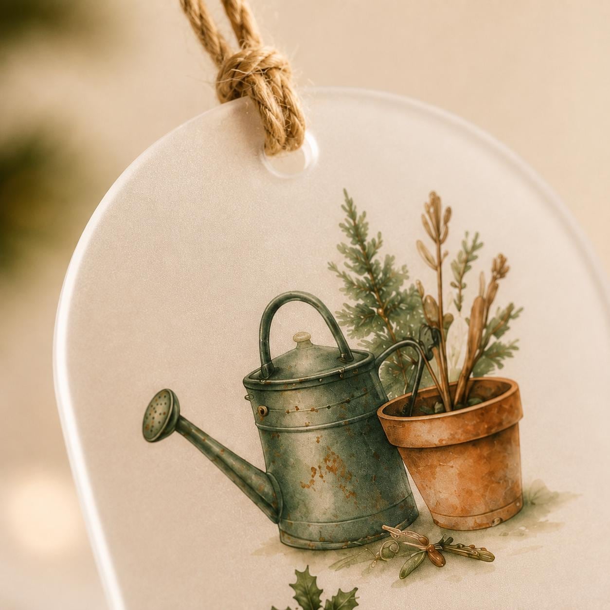 Personalized Gardening Ornament, Custom Garden Lover Gift, The Year We Watched It Grow, Hobby Milestone Christmas Ornament, Gardener Gift