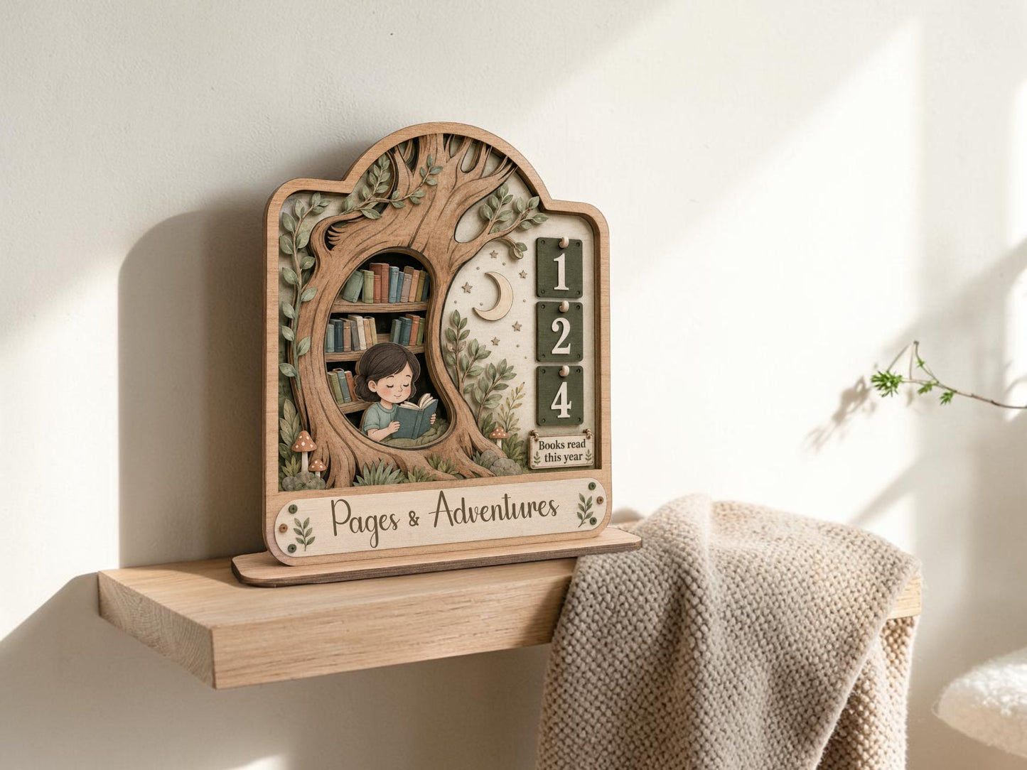 Personalized Woodland Reading Tracker for Kids – Forest Book Goal Chart