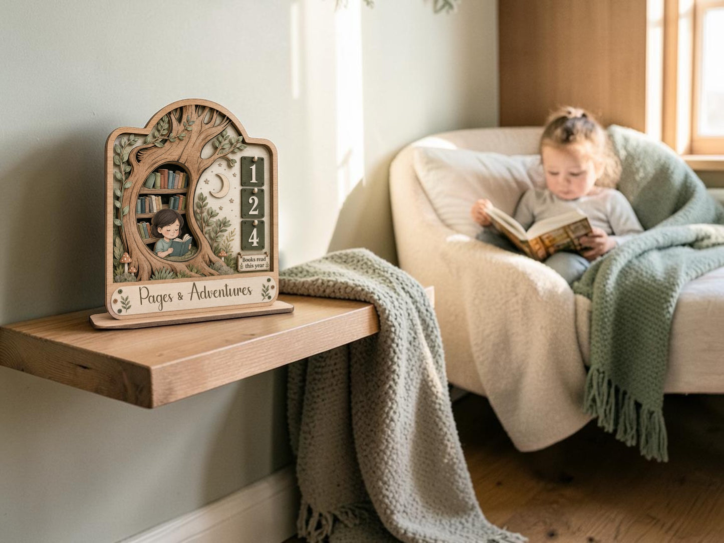 Personalized Woodland Reading Tracker for Kids – Forest Book Goal Chart
