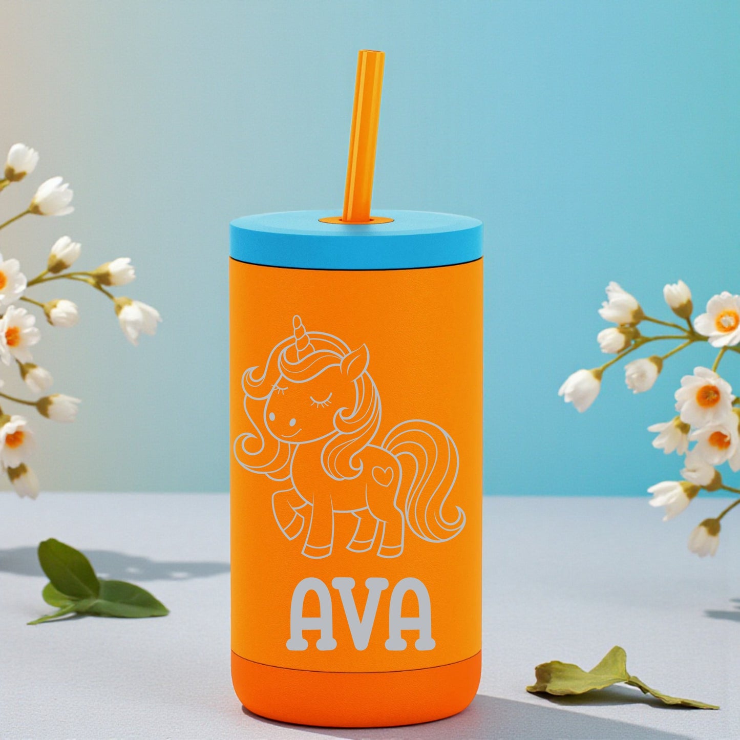 Animal Friends Kids Tumbler – Personalized Name Cup (12oz)