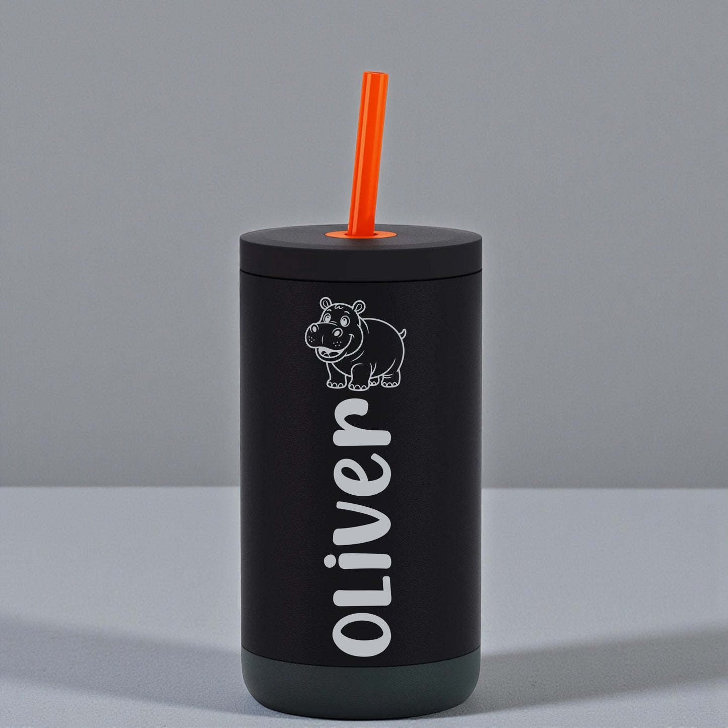 New Designs, Engraved Kids 12oz Stainless Steel Sip Tumbler – Spill-Resistant Straw Lid